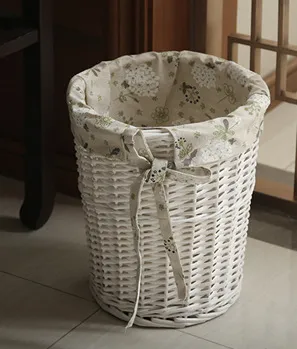 Giỏ đan lát tròn cao có nắp