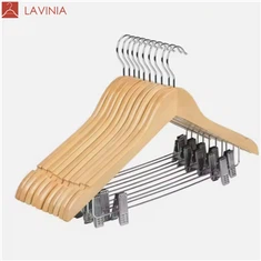 Móc áo khách sạn bằng gỗ có kẹp